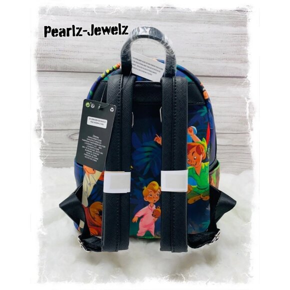 Loungefly  Disney Peter Pan Scened Tropical Lost Boys Wendy Mini Backpack NWT main image 4